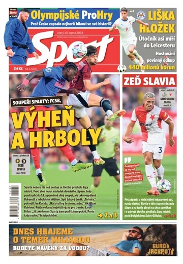 Obálka e-magazínu Sport 13.8.2024