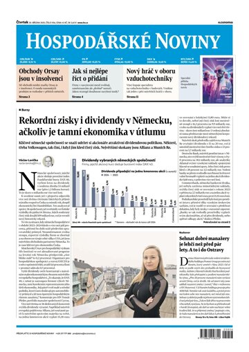 Obálka e-magazínu Hospodářské noviny 56 - 20.3.2025