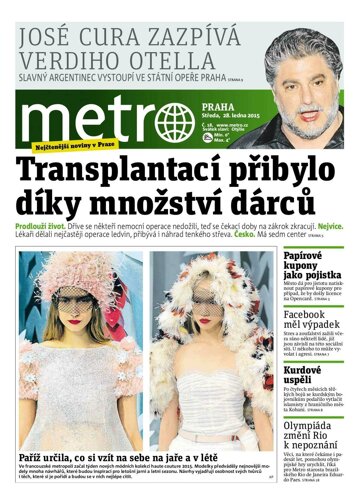 Obálka e-magazínu deník METRO 28.1.2015