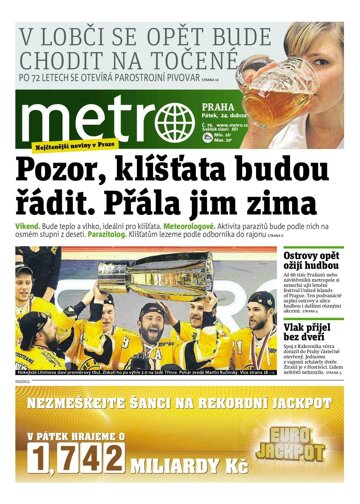 Obálka e-magazínu deník METRO 24.4.2015