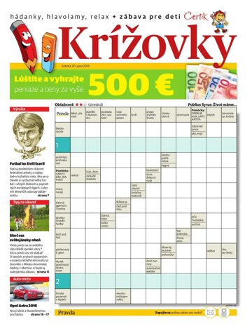 Obálka e-magazínu Krížovky 20. 6. 2015