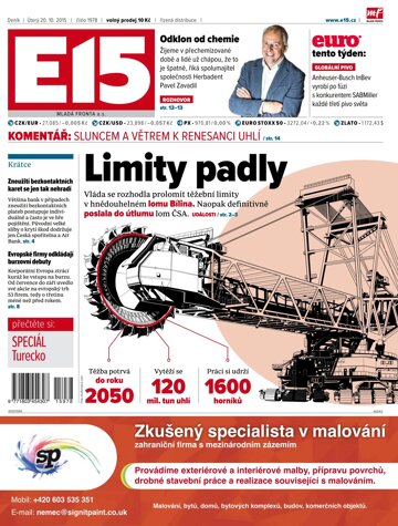 Obálka e-magazínu E15 20.10.2015