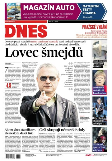 Obálka e-magazínu MF Dnes 19.4.2016