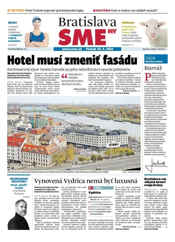 Obálka e-magazínu SME MY Bratislava 20/4/2018