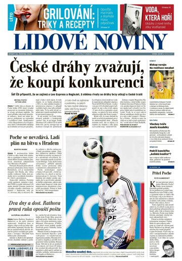 Obálka e-magazínu Lidové noviny 26.6.2018