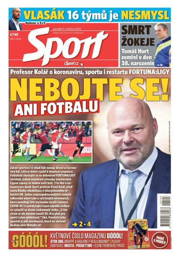 Obálka e-magazínu Sport 4.5.2020