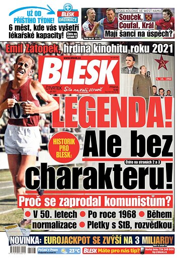 Obálka e-magazínu Blesk 2.9.2021