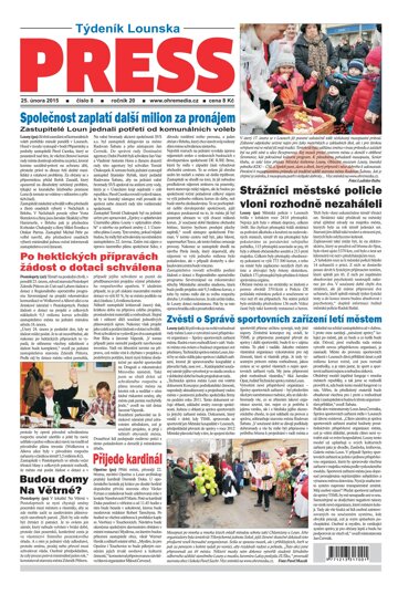 Obálka e-magazínu Lounský press 8/2015