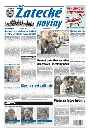 Obálka e-magazínu Žatecké noviny 37/2017