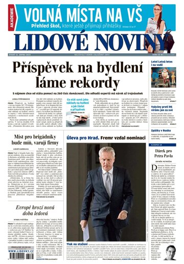 Obálka e-magazínu Lidové noviny 15.8.2023