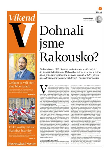 Obálka e-magazínu Hospodářské noviny - příloha Víkend 223 - 15.11.2024 Víkend