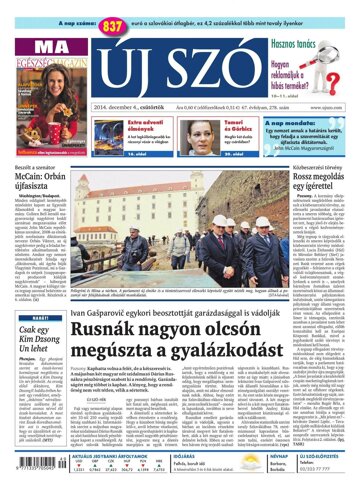 Obálka e-magazínu Új Szó 4.12.2014