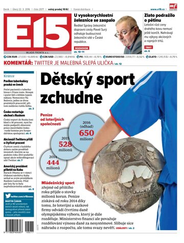 Obálka e-magazínu E15 22.3.2016