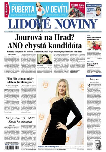 Obálka e-magazínu Lidové noviny 21.5.2016