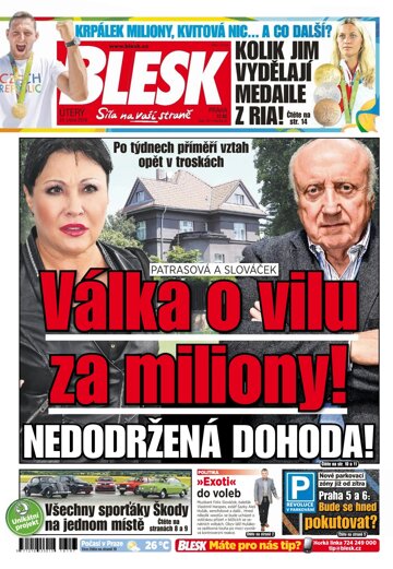 Obálka e-magazínu Blesk 23.8.2016