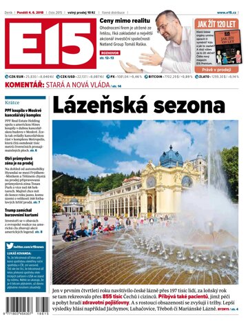 Obálka e-magazínu E15 4.6.2018