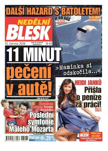 Obálka e-magazínu Nedělní Blesk 10.6.2018