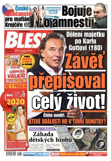 Obálka e-magazínu Blesk 2.11.2019