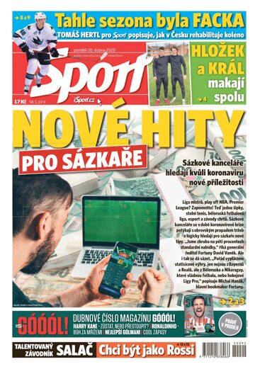 Obálka e-magazínu Sport 20.4.2020