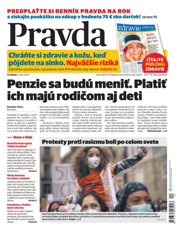 Obálka e-magazínu Pravda 8. 6. 2020