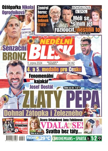 Obálka e-magazínu Nedělní Blesk 11.8.2024