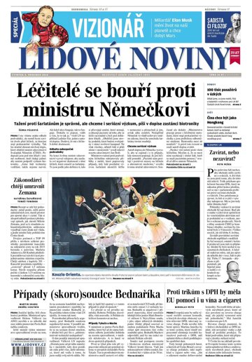 Obálka e-magazínu Lidové noviny 4.12.2014