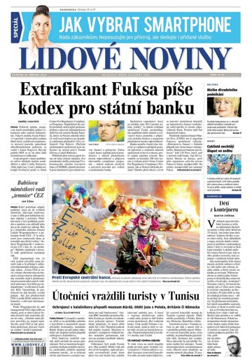 Obálka e-magazínu Lidové noviny 19.3.2015