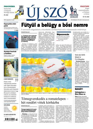 Obálka e-magazínu Új Szó 4.8.2015