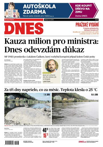 Obálka e-magazínu MF Dnes 19.8.2015