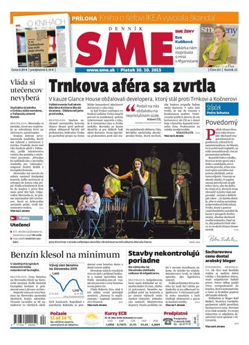 Obálka e-magazínu SME 30.10.2015