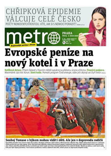 Obálka e-magazínu deník METRO 2.2.2016