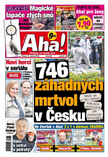 Obálka e-magazínu AHA! 12.4.2016