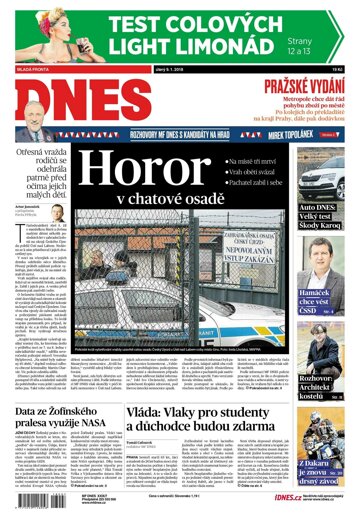 Obálka e-magazínu MF Dnes 9.1.2018