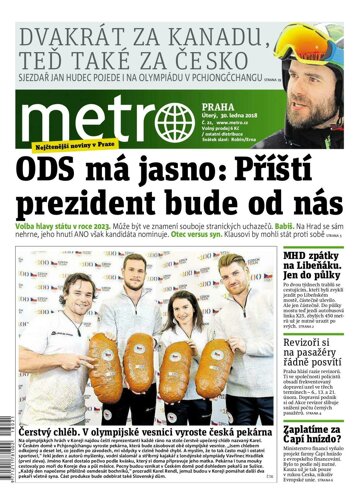 Obálka e-magazínu deník METRO 30.1.2018