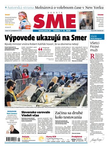 Obálka e-magazínu SME 7.11.2020