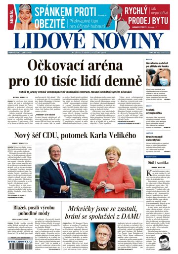 Obálka e-magazínu Lidové noviny 18.1.2021