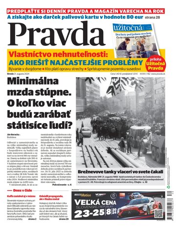 Obálka e-magazínu Pravda 21. 8. 2024