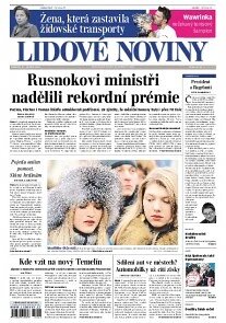 Obálka e-magazínu Lidové noviny 27.1.2014