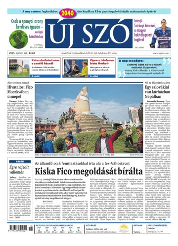 Obálka e-magazínu Új Szó 28.4.2015