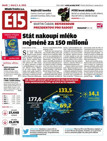 Obálka e-magazínu E15 2.6.2015