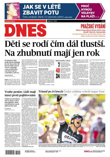 Obálka e-magazínu MF Dnes 10.7.2015