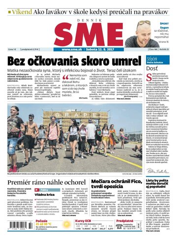 Obálka e-magazínu SME 12.8.2017