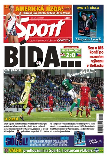 Obálka e-magazínu Sport 5.9.2017