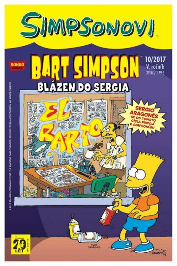 Obálka e-magazínu Bart Simpson 10/2017: Blázen do Sergia