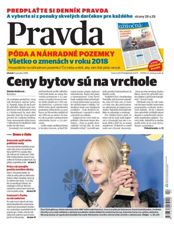 Obálka e-magazínu Pravda 9.1.2018