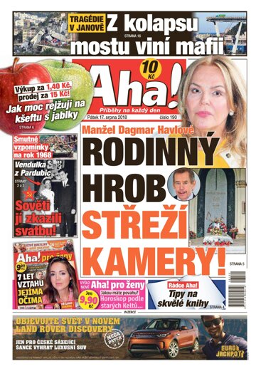 Obálka e-magazínu AHA! 17.8.2018