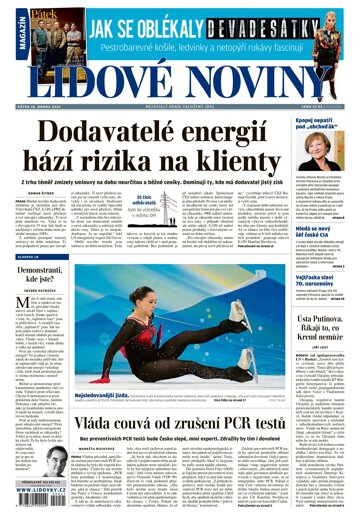 Obálka e-magazínu Lidové noviny 18.2.2022