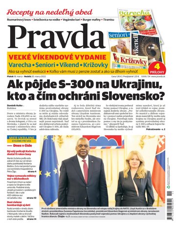 Obálka e-magazínu Pravda 18. 3. 2022