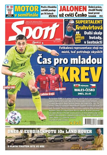 Obálka e-magazínu Sport 29.3.2022