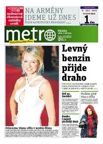 Obálka e-magazínu deník METRO 6.9.2013